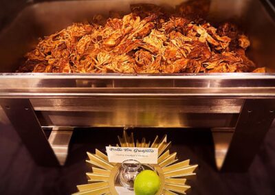 Smoked Pulled Chicken for a Taco Bar Wedding