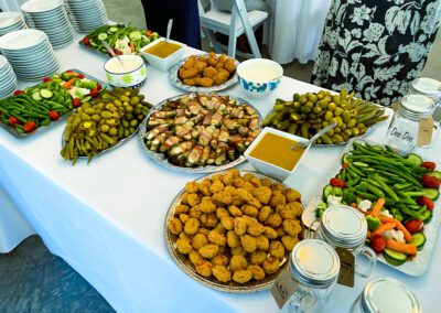 Appetizer Buffet at a wedding